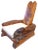 Contemporary 1960s Massive California Craft Redwood Lounge Chair For Sale - Image 3 of 5