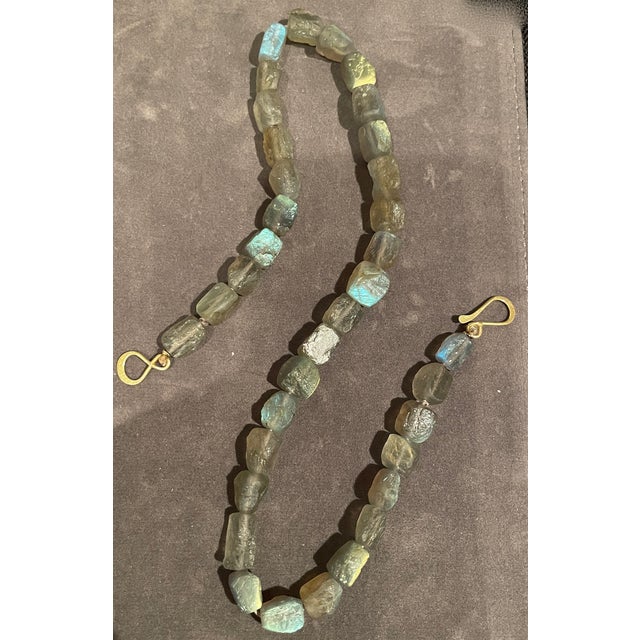 Contemporary Madagascar Labradorite Necklace Circa 1980s For Sale - Image 3 of 6