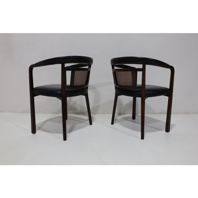 Dunbar Furniture Edward Wormley for Dunbar Mahogany and Cane Dining or Side Chairs For Sale - Image 4 of 10