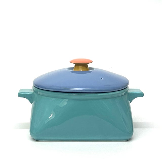 Color Blocked Square Casserole Dish With Lid by Lindt-Stymeist For Sale - Image 4 of 12