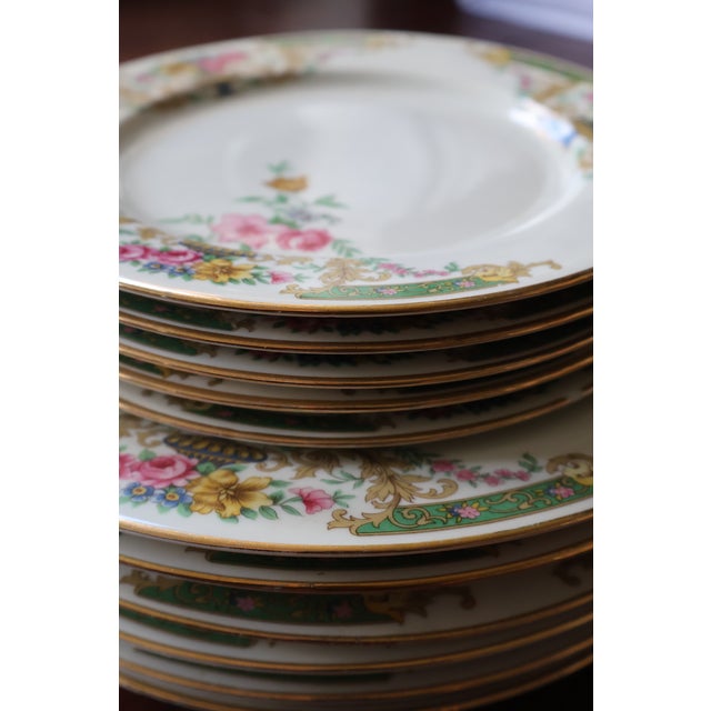 English 1920s Hass & Czjzek Crown Imperial Czech Porcelain Plates, Set of 11 For Sale - Image 3 of 18