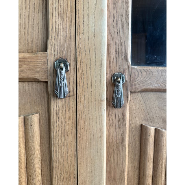 Large Art Deco Asymmetrical Oak Wardrobe, 1920s For Sale - Image 10 of 18