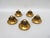 Water Lily Wall Lights in Gold Leaf and Metal by Banci Firenze, 1970s, Set of 5 For Sale - Image 3 of 18