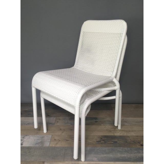 French Outdoor Chair in Woven Resin by Henri Paris For Sale - Image 11 of 13