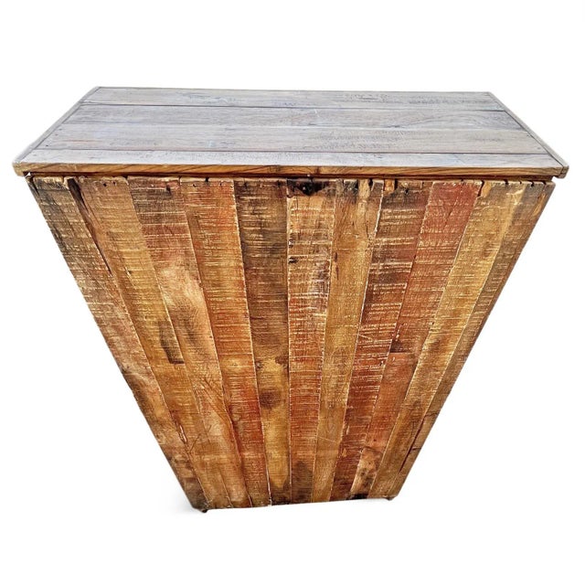 Brown Mid 20th Century Vintage Colonial Teak Storage Dresser For Sale - Image 8 of 9