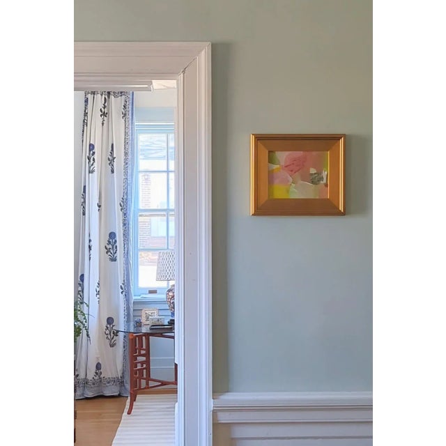 Original abstract painting, acrylic and pencil on canvas. Painting is 8x10 inches, 12.75x14.75 inches framed. Frame is...