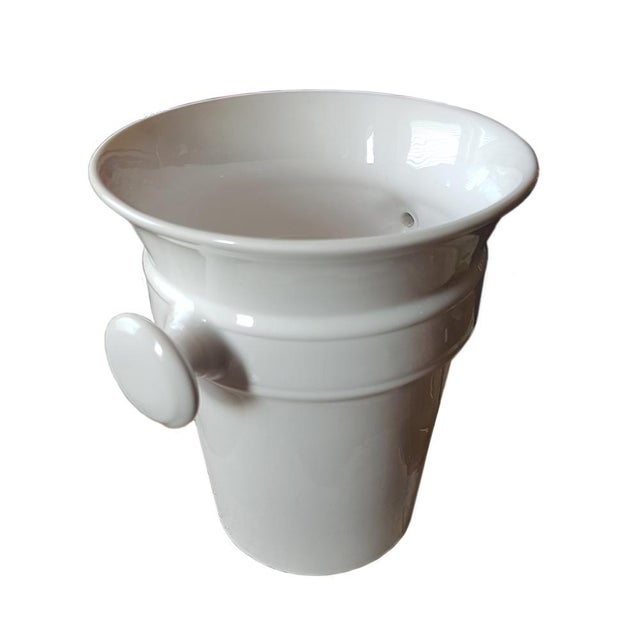 Vintage French Porcelain Champagne Bucket For Sale - Image 3 of 4