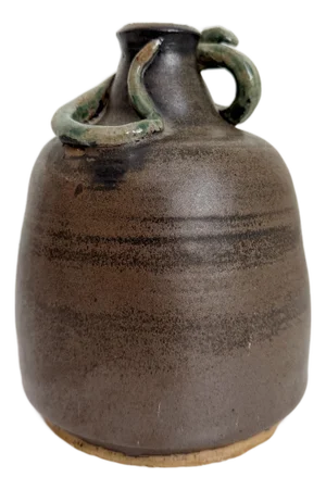 Outsider Art, Folk Art Snake Pottery Vase