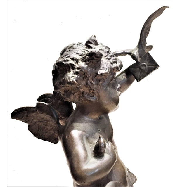 Metal French Belle Époque, Patinated Bronze Desktop Sculptural Paperweight, 19 Century For Sale - Image 7 of 9