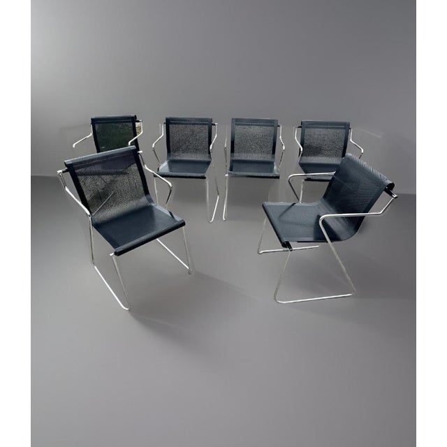 Monopoli Stackable Armchairs by Pietro Arosio for Airon, Italy, 1970s, Set of 6 For Sale - Image 4 of 4