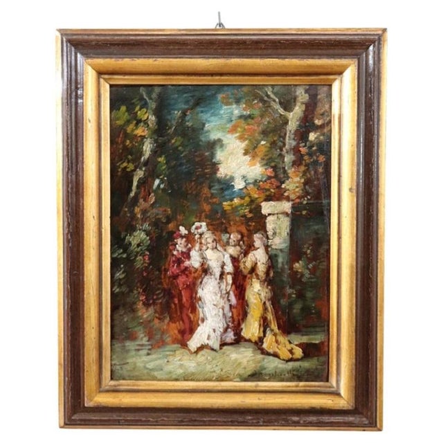 Adolphe Joseph Thomas Monticelli, Gallant Scene, 19th Century, Oil on Board, Framed For Sale - Image 14 of 14