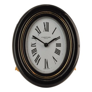 Baignoire Alarm Clock in 18ct Gold Plate & Brass from Cartier, Swiss, 1980s, Set of 2 For Sale