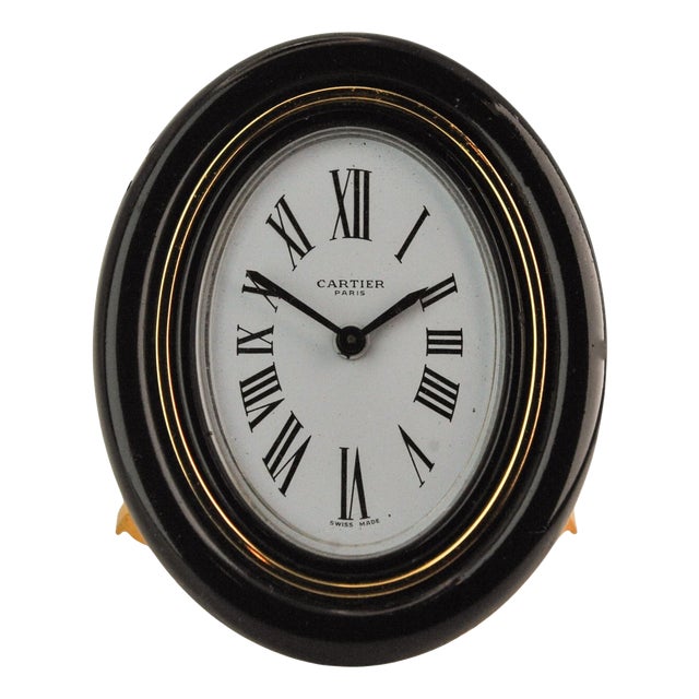 Baignoire Alarm Clock in 18ct Gold Plate & Brass from Cartier, Swiss, 1980s, Set of 2 For Sale