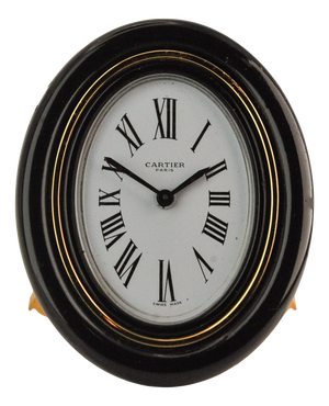 Baignoire Alarm Clock in 18ct Gold Plate & Brass from Cartier, Swiss, 1980s, Set of 2