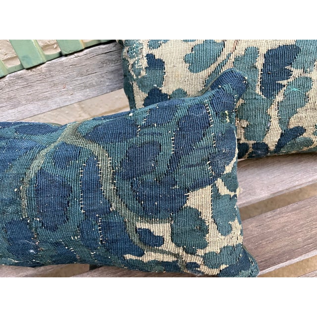 A Pair of 18th Century Pillow With Verdure Tapestry For Sale - Image 11 of 12
