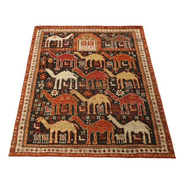 2010s Rug & Kilim’s Shirvan Style Rug With Geometric Camel Pictorials For Sale - Image 5 of 8