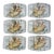 Vintage Mancioli Italian Hand-Painted Onion Divided Serving Platter Plates | Made in Italy, Set of 6 For Sale