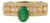 Oval Emerald & Diamond Vintage-Inspired Luxury Statement Ring in 18k Yellow Gold Size 4 For Sale
