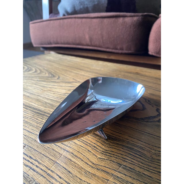 Reed & Barton Modernist Minimalist John Prip for Reed & Barton Ac 94 Atomic Dish For Sale - Image 4 of 11