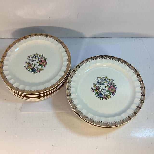 1969s Cronin China Company Porcelain Appetizer/Dessert Set - 19 Pieces For Sale - Image 9 of 12