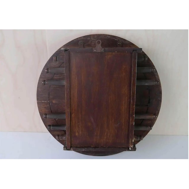 Large Antique Round Oak Perpetual Wall Calendar, 1910 For Sale - Image 3 of 4