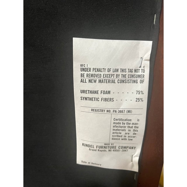 Wood Arm Chairs Dining Living Room Library Kindel Sleigh Back Vintage For Sale - Image 7 of 8