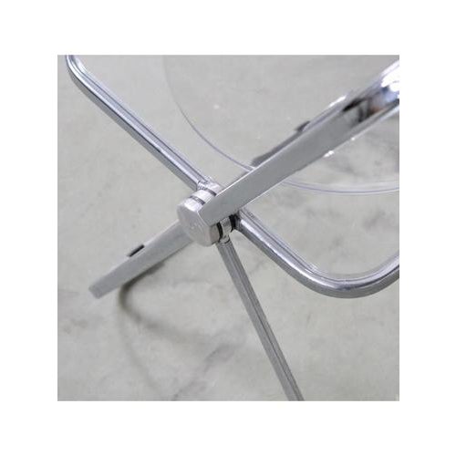 Silver Plia Folding Chairs by Giancarlo Piretti for Castelli / Anonima Castelli, 1960s, Set of 4 For Sale - Image 8 of 10