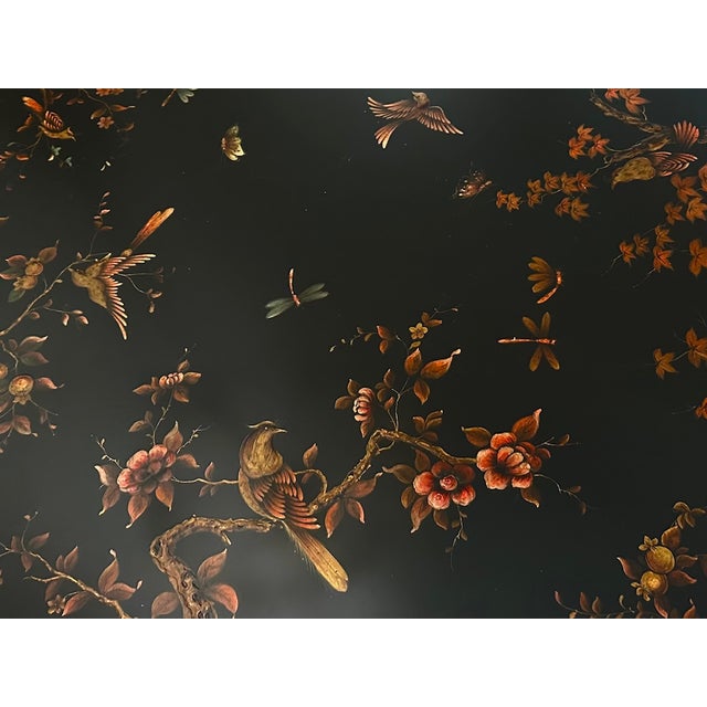 Theodore Alexander Chinoiserie Lacquered Top and Bamboo Dining or Game Table For Sale - Image 11 of 14