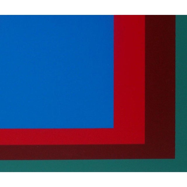 Josef Albers, Homage to the Square, Protected Blue, Screen Print For Sale - Image 4 of 5