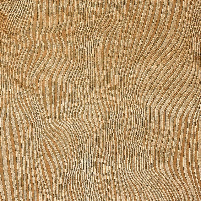 Sample - Schumacher Gunta Cut Velvet Fabric in Soft Gold For Sale