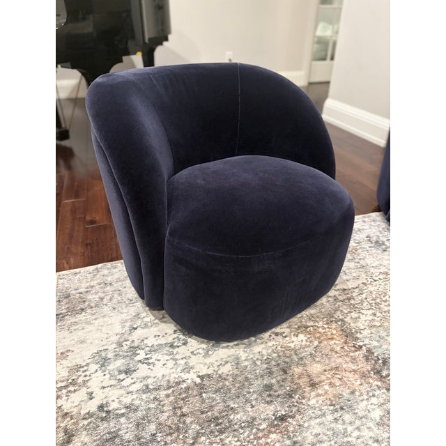 2020s Laurrey Swivel Chair - Navy For Sale - Image 5 of 10