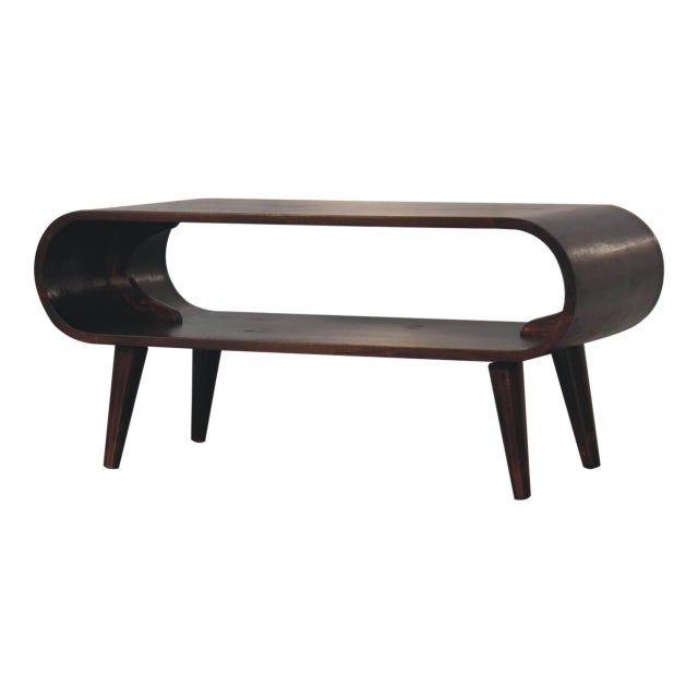 Not Yet Made - Made To Order Walnut-Finish Mango Wood Scandinavian Coffee Table For Sale - Image 5 of 8