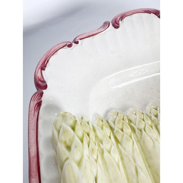 19th Century Ceramic Asparagus Serving Dish, France For Sale - Image 13 of 14