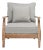 Martinique Wood Patio Armchair - Natural / Grey For Sale