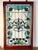 This beautiful vintage stained glass panel has a wonderfully elegant Art Nouveau inspired design, combining flowing...