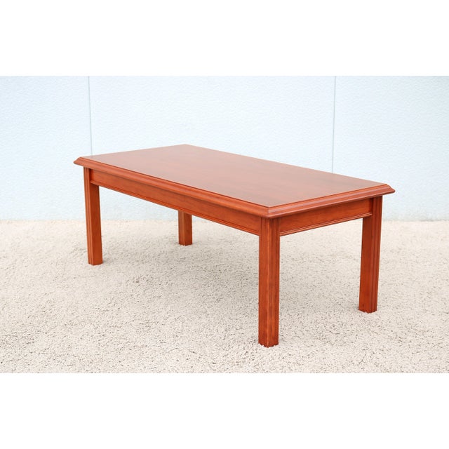 Late 20th Century Traditional Classic Arnold Furniture Rectangle Walnut Occasional Coffee Table For Sale - Image 5 of 12