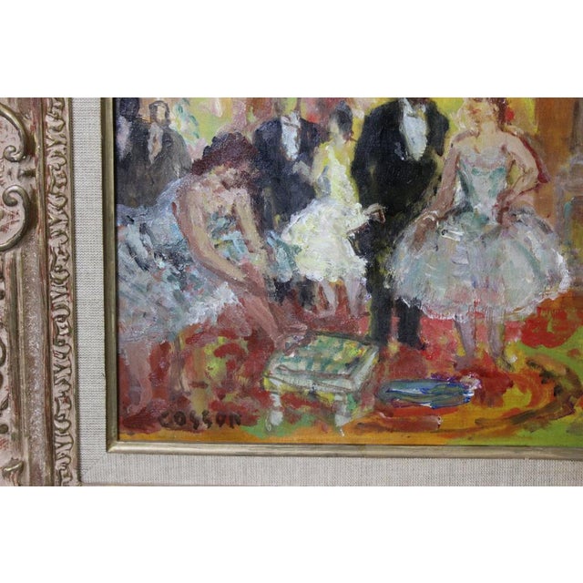Marcel Cosson, The Foyer of the Opera, 1923, Oil on Panel, Framed For Sale - Image 11 of 12