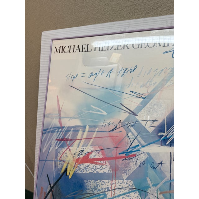 Michael Heizer Geometric Extraction 1984 Moca Exhibition Poster, Signed For Sale - Image 4 of 12