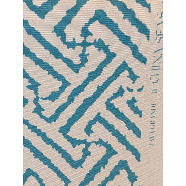 China Seas Java Grande / Turquoise Blue Outdoor Fabric 1 6/8 Yards For Sale In Raleigh - Image 6 of 8