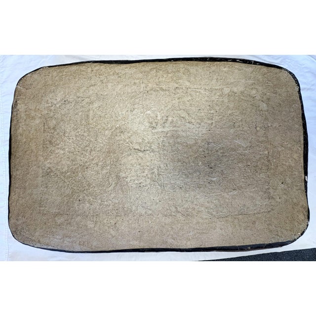 Large Antique Papier-Mâché Decorative Platter With Hand Painted and Applied Decorations For Sale - Image 16 of 17