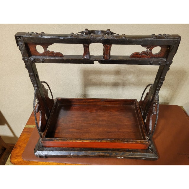 Chinese Antique Carved Chinese Wedding Chest For Sale - Image 3 of 11