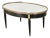 French 20th Century Louis XVI Style Ebonized Oval Coffee Table For Sale