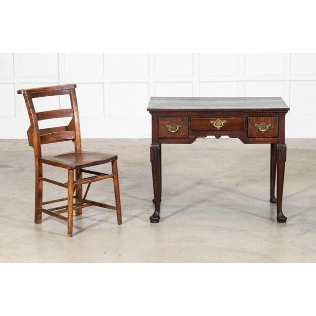 circa 1780 English 18thC Oak Low Boy Side Table W85.5 x D52.5 x H71 cm Weight 19Kg