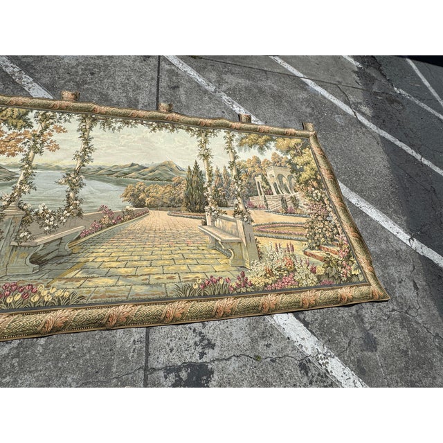 Late 20th Century Hammacher Schlemmer Italian Terrace Tapestry For Sale - Image 5 of 12