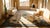 Beige Exceptional Floral Pattern on a Beige Open Field and Navy Border Antique Chinese Peking Rug For Sale - Image 8 of 9