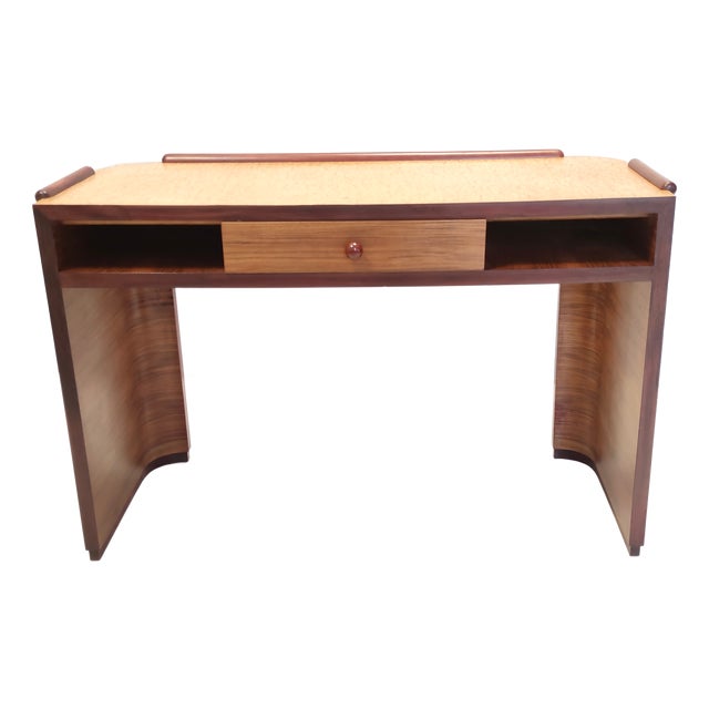 Art Deco Italian Birch and Beech Writing Desk, 1940s For Sale