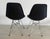 Mid-Century Modern Herman Miller Eames DSR Black Plastic Dining Chairs Chrome Eiffel Bases Set of 2 For Sale - Image 3 of 5