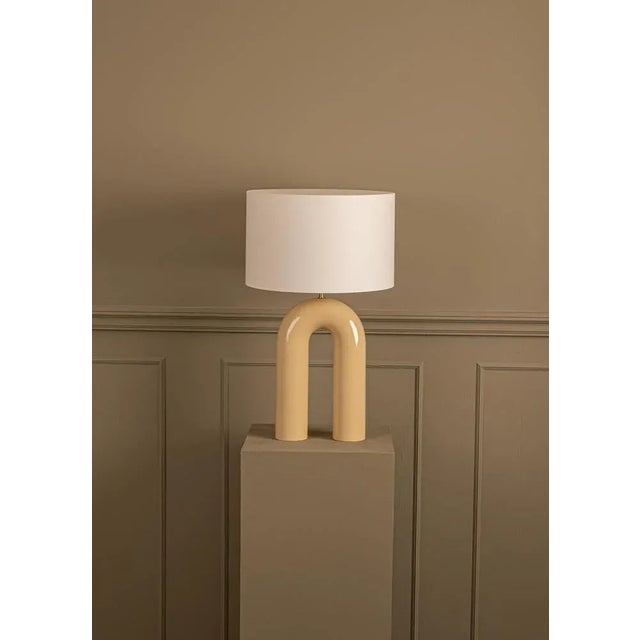 Not Yet Made - Made To Order Oat Ceramic Arko Table Lamp by Simone & Marcel For Sale - Image 5 of 6