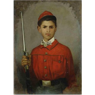Unknown, Young Garibaldine, 19th Century, Oil Painting on Canvas For Sale