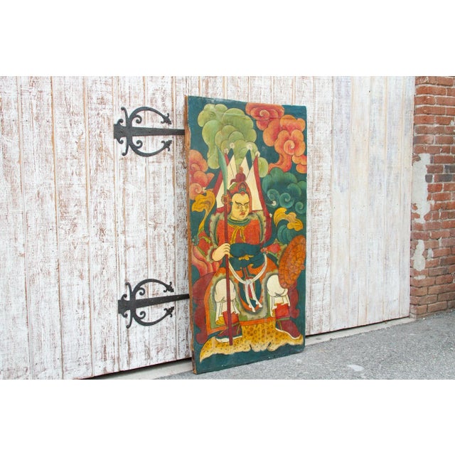 Metal Colorful Antique Tibetan "Khan" Door Panel For Sale - Image 7 of 11